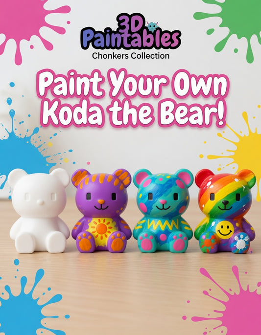 3D Paintables! Koda the Bear - Paint it Yourself Kit